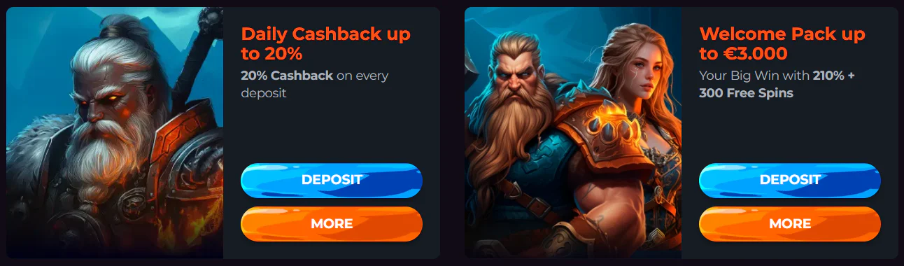 Rakoo Casino promoties met dagelijkse cashback tot 20% en een welkomstbonus tot €3.000 met 300 gratis spins